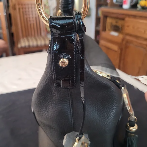 Liz Couture Sophia black leather handbag